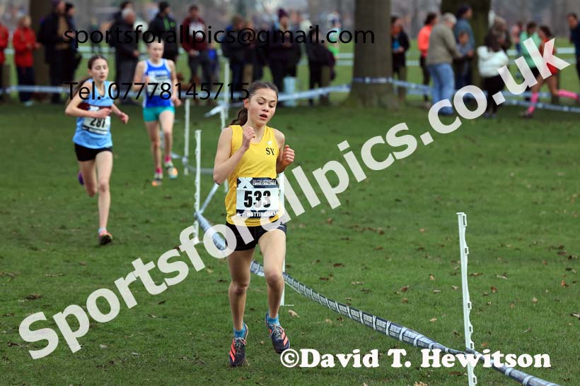 Girls Under-13s, 2024 CAU Inter Counties Cross Country Champs., Wollaton Park, Nottingham. Photo: David T. Hewitson/Sports for All Pics